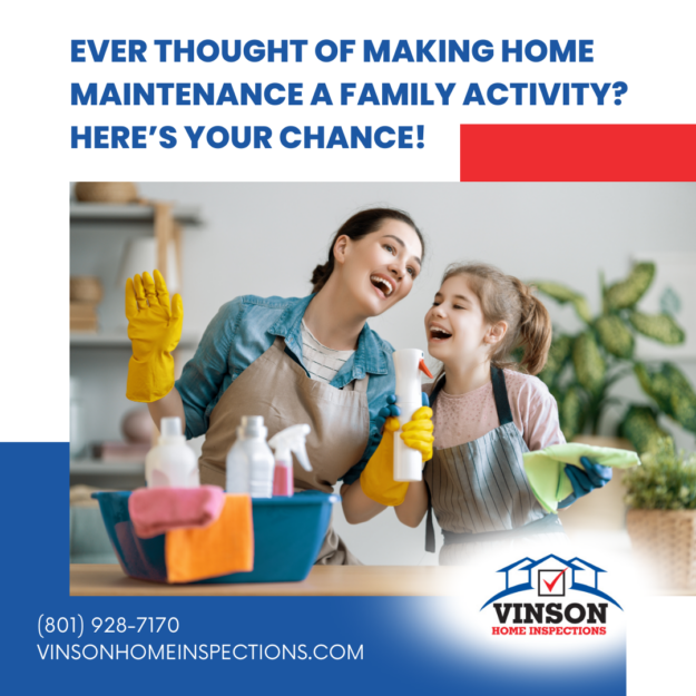 A woman and a child happily cleaning the living room.