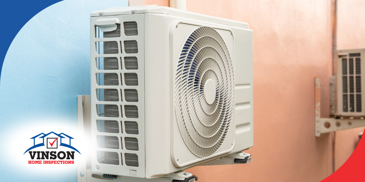 Exterior view of an air conditioning unit